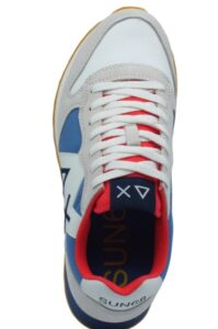 SUN 68 – Scarpe Uomo Jaki Bicolor Bianco/Avio