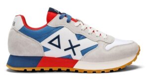 SUN 68 – Scarpe Uomo Jaki Bicolor Bianco/Avio