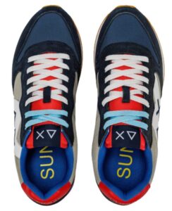 SUN 68 – Scarpe Uomo Jaki Bicolor Navy Blue/Grigio chiaro