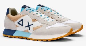 SUN 68 – Scarpe Uomo Jaki Bicolor Bianco/Beige