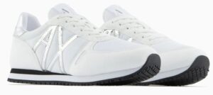 ARMANI EXCHANGE – Sneaker Donna in Microfibra con Logo Argento