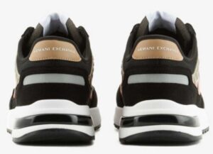 ARMANI EXCHANGE – Scarpe Uomo Sneakers multimateriale Black+Wood+Orange