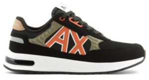 ARMANI EXCHANGE – Scarpe Uomo Sneakers multimateriale Black+Wood+Orange