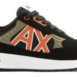 ARMANI EXCHANGE – Scarpe Uomo Sneakers multimateriale Black+Wood+Orange