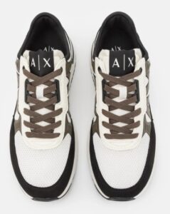 ARMANI EXCHANGE – Scarpe Uomo Sneakers multimateriale Off White+Black