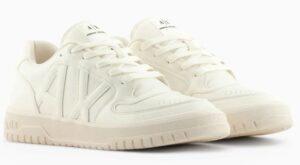 ARMANI EXCHANGE – Scarpe Uomo Sneakers in Ecopelle Off White + Off White