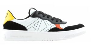 ARMANI EXCHANGE – Scarpe Uomo Sneakers in Tessuto tecnico e Suede Nero+Giallo
