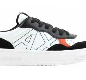 ARMANI EXCHANGE – Scarpe Uomo Sneakers in Tessuto tecnico e Suede Nero+Giallo