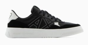ARMANI EXCHANGE – Scarpe Uomo Sneakers in Tessuto tecnico e Suede Nero Profondo