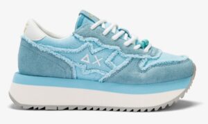 SUN 68 – Scarpe Donna Sneakers Big Stargirl Canvas Azzurro