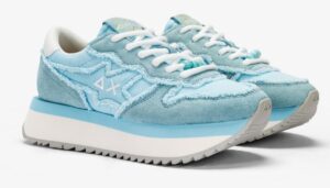 SUN 68 – Scarpe Donna Sneakers Big Stargirl Canvas Azzurro