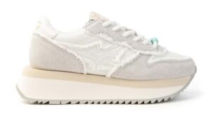 SUN 68 – Scarpe Donna Sneakers Big Stargirl Canvas Bianco Panna