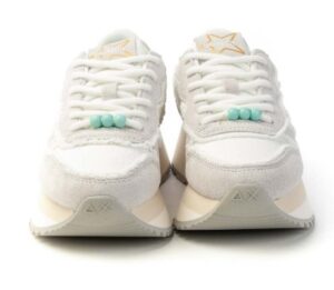 SUN 68 – Scarpe Donna Sneakers Big Stargirl Canvas Bianco Panna