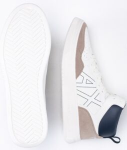 ARMANI EXCHANGE – Scarpe Uomo Sneakers High Top in Ecopelle con Microsuede Dune
