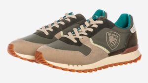 BLAUER – Sneaker Uomo in Ecopelle con Lacci Verde/Ottanio