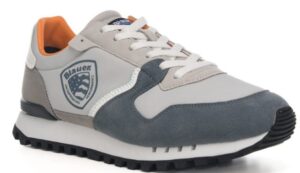 BLAUER – Sneaker Uomo in Ecopelle con Lacci Avio/Grigio