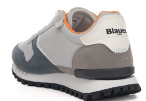 BLAUER – Sneaker Uomo in Ecopelle con Lacci Avio/Grigio
