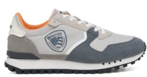 BLAUER – Sneaker Uomo in Ecopelle con Lacci Avio/Grigio