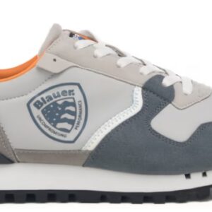 BLAUER – Sneaker Uomo in Ecopelle con Lacci Avio/Grigio