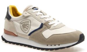 BLAUER – Sneaker Uomo in Ecopelle con Lacci Beige/Nero