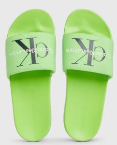 CALVIN KLEIN JEANS – Ciabatte Uomo in Tela Jasmine Verde/Nero