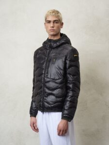 BLAUER – Piumino Uomo con Cappuccio e Taschina Josiah Nero