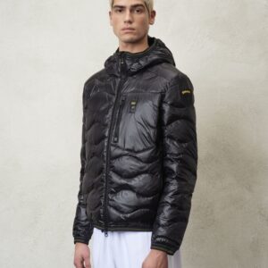 BLAUER – Piumino Uomo con Cappuccio e Taschina Josiah Nero