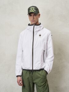 BLAUER – Giubbini Uomo Giacca a Vento Nastrata Thomas Bianco