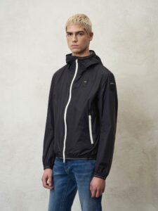 BLAUER – Giubbini Uomo Giacca a Vento Nastrata Thomas Nero