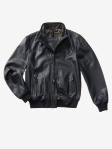 BLAUER – Giubbini Uomo Bomber in Pelle Liscia Caleb Blu