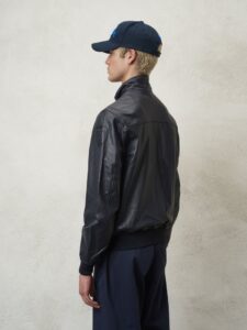 BLAUER – Giubbini Uomo Bomber in Pelle Liscia Caleb Blu