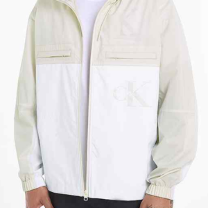CALVIN KLEIN JEANS – Giubbotto Giacca Uomo Tecnica Bloccante Ghiaccio/Bianco
