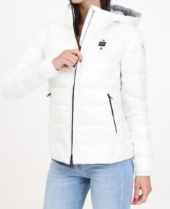 BLAUER – Piumino Donna con Cappuccio Aria Bianco