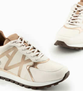 ARMANI EXCHANGE – Sneaker Donna con Punta Sfondata Vintage Beige