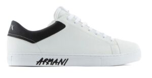 ARMANI EXCHANGE – Scarpe Uomo Sneakers in Pelle Optic Bianco/Nero