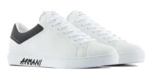 ARMANI EXCHANGE – Scarpe Uomo Sneakers in Pelle Optic Bianco/Nero