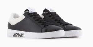 ARMANI EXCHANGE – Scarpe Uomo Sneakers in Pelle Optic Nero/Bianco