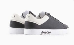 ARMANI EXCHANGE – Scarpe Uomo Sneakers in Pelle Optic Nero/Bianco