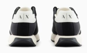 ARMANI EXCHANGE – Scarpe Uomo Sneakers in Tessuto Tecnico, Mesh e Camoscio Nero