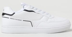 ARMANI EXCHANGE – Scarpe Uomo Sneakers in Morbida Pelle Traforata Bianco