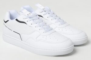 ARMANI EXCHANGE – Scarpe Uomo Sneakers in Morbida Pelle Traforata Bianco