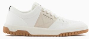 ARMANI EXCHANGE – Scarpe Uomo Sneakers con Banda in Colore a Contrasto Beige
