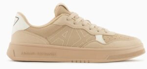 ARMANI EXCHANGE – Scarpe Uomo Sneakers Effetto Scamosciato con Dettaglio a Contrasto Beige