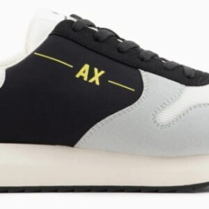 ARMANI EXCHANGE – Scarpe Uomo Sneakers Multicolore in Tessuto Grigio e Nero