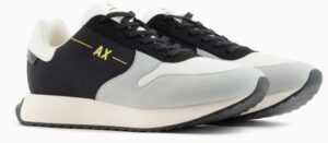 ARMANI EXCHANGE – Scarpe Uomo Sneakers Multicolore in Tessuto Grigio e Nero