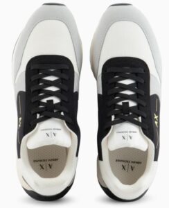 ARMANI EXCHANGE – Scarpe Uomo Sneakers Multicolore in Tessuto Grigio e Nero