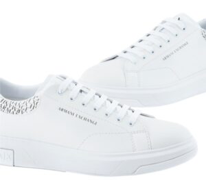 ARMANI EXCHANGE – Scarpe Uomo Sneakers in Pelle Tonnellata Bianco