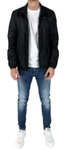 BLAUER – Giubbino Uomo in  Micro-Rip Marley Nero