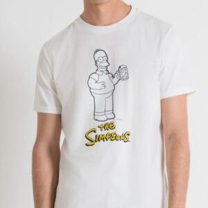 ANTONY MORATO – T-Shirt Uomo in Jersey di Cotone con Stampa Matt Plastic e Gommata II ad Iniezione Crema