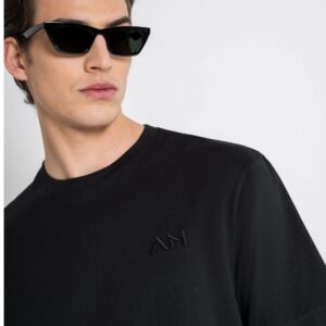 ANTONY MORATO – T-Shirt Uomo in Cotone con Logo Ricamato Nero